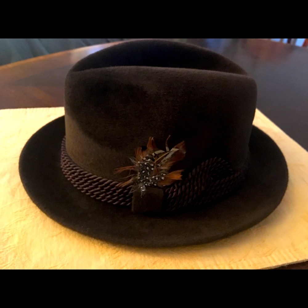 Selentino Maple Genuine Velour Fedora 7 1/8 57